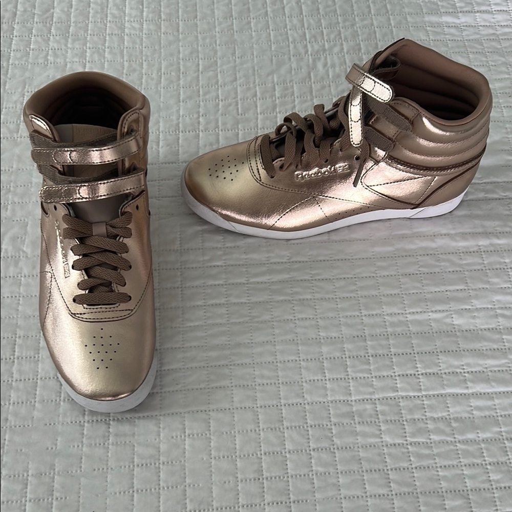 Reebok Gold High-Top Sneakers with Ankle Support